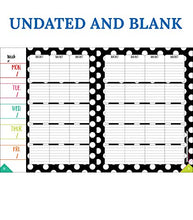 Load image into Gallery viewer, Schoolgirl Style Black, White and Stylish Teacher Planner—Undated Weekly/Monthly Lesson Plan Book and Record Organizer for Classroom or Homeschool (8 inches x 11 inches), multi (105029)
