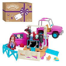 Load image into Gallery viewer, Winner's Stable Deluxe Vet Trailer Playset, 22-Pieces Include Articulated Horse Figure and Small Doll, by Just Play
