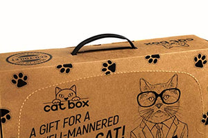 Cat Box Eco Cat Toilet for Four Weeks. Ready to use Shatter-Resistant Anti-Breaking Self-Cleaning Kitty Litter Cardboard Box Tray Refills Non-Clumping Wood Mineral Cat Litter Smell up to 25-30 Days