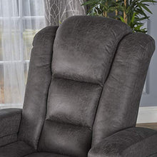 Load image into Gallery viewer, Christopher Knight Home Emersyn Tufted Microfiber Power Recliner with Arm Storage and USB Cord, Slate / Black
