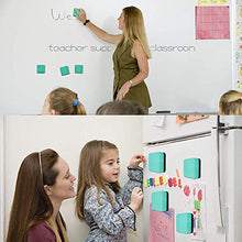 Load image into Gallery viewer, Mini Dry Erase Erasers, IHPUKIDI 48 Pack Magnetic Whiteboard Dry Erasers Chalkboard Cleaner Wiper for Kids and Classroom Teacher Supplies, Home and Office (2 x 2 Inch) Green
