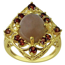 Load image into Gallery viewer, Carillon Chocolate Moonstone Natural Gemstone Oval Shape 10K Yellow Gold Ring For Women for Men | Size: 4 to 10
