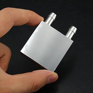 Water Cooling Block 40x40mm Aluminum for Liquid Water Cooler Heat Sink System Silver for CPU Graphics Radiator Heatsink (2 Pack)