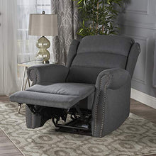 Load image into Gallery viewer, Christopher Knight Home Dezzie Tufted Fabric Power Recliner, Charcoal / Black
