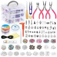 Load image into Gallery viewer, Jewelry Making Supplies, Shynek 2035Pcs Jewelry Making Kit with Jewelry Making Tools, Findings, Charms, Beads for Jewelry Necklace Earring Bracelet Making for Adults
