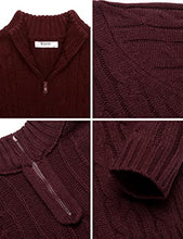 Load image into Gallery viewer, Boyoo Boy's Cable Knitted Sweater Half Zip Lightweight Casual Pullovers for Kids 2-11 Years
