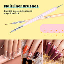 Load image into Gallery viewer, Beetles Nail Art Brushes Set Gel Polish Nail Art Design Pen Painting Tools with Nail Extension Gel Brush, Builder Gel Brush, Nail Art Liner Brush and Nail Dotting Pen for Salon at Home DIY Manicure
