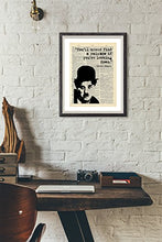 Load image into Gallery viewer, Charlie Chaplin - You'll Never Find A Rainbow - Dictionary Art Print - Vintage Dictionary Print 8x10 inch Home Vintage Art Wall Art for Home Wall For Living Room Bedroom Office Ready-to-Frame
