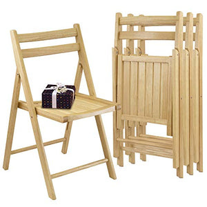 Robin 4-PC Folding Chair Set - Parent,Natural Finish, Set of 4
