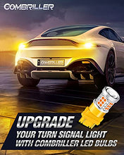 Load image into Gallery viewer, Combriller 3157 LED Bulb Amber Yellow Super Bright, 3056 3156 3057 3157 led bulb for led reverse lights turn signal bulb brake light bulb tail light bulb parking light bulb, pack of 2
