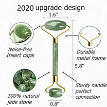 Load image into Gallery viewer, Jade Roller for Face - Facial Massage Tool for Anti Aging Wrinkles and Skin Rejuvenate -100% Natural Jade Stone for Face Eyes (Jade Roller-1pcs)
