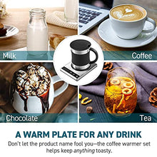 Load image into Gallery viewer, COSORI Coffee Mug Warmer &amp; Mug Set, Beverage Cup Warmer for Desk Home Office Use, Coffee gifts, Electric 24 Watt, Touch Tech &amp; LCD Digital Display, 304 Stainless Steel, 17 oz, Mug lid
