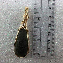 Load image into Gallery viewer, Rocks2Rings Genuine Moldavite Pendant Necklace - 14K Gold Filled Czech Republic Tektite Healing Stones Jewelry with Black Leather Necklace 21G ZP
