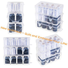 Load image into Gallery viewer, New brothread Polyester Embroidery Machine Thread 1000m Each with Clear Plastic Storage Box for Embroidery &amp; Quilting - 4xWhite+4xBlack
