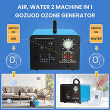 Load image into Gallery viewer, 2 in 1 Ozone Generator 11,000 mg/h Multipurpose Ozone Machine Ionizer Air Purifier Deodorizer for Rooms, Cars, Smoke, Blue
