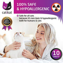 Load image into Gallery viewer, Catikat XL Furniture Protectors from Cats 10 Pack - Safe Couch Protector from Cats - Larger 17&quot; x 12&quot; Cat Scratch Deterrent Training Tape Sheets - Transparent Cat Anti Scratching Protection Guards
