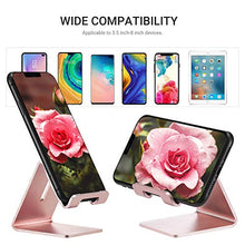 Load image into Gallery viewer, Cell Phone Stand Holder - ToBeoneer Aluminum Desktop Solid Portable Universal Desk Stand Compatible with All Mobile Smart Phone Huawei iPhone X 8 7 6 Plus 5 Ipad Mini Tablet Office Decor (Rose Gold)
