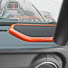Load image into Gallery viewer, A pillar Speaker Decoration Cover Trim Car Interior Accessories for 2018 2019 2020 2021 Jeep Wrangler JL JLU Gladiator JT (Orange)
