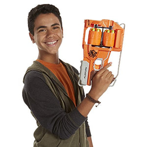 Nerf Zombie Strike FlipFury Blaster -- 2 Flipping 6-Dart Drums -- Fire 6 Darts, Flip, Fire 6 More -- 12 Nerf Zombie Strike Elite Darts (Amazon Exclusive)
