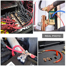Load image into Gallery viewer, TKDMR 10pcs 1/0 AWG-3/8" Battery Lugs,Battery Cable Ends,Heavy Duty Copper Wire Lugs,Tubular Ring Terminals,AWG Crimp Wire Ring Lugs,Battery Terminal Connectors with 3:1 Heat Shrink Tubing
