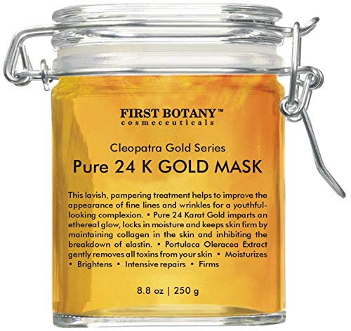 The BEST 24 K Gold Facial Mask 8.8 oz - Gold Mask for Anti Wrinkle Anti Aging Facial Treatment, Pore Minimizer, Acne Scar Treatment & Blackhead Remover