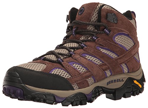 Merrell Women's Moab 2 Vent Mid Hiking Boot, Bracken/Purple, 7.5 M US