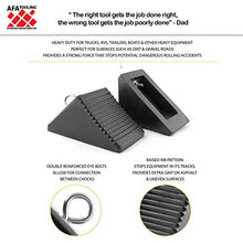 Load image into Gallery viewer, AFA Tooling - Set of 8 Wheel Chocks | Heavy Duty Rubber Wedge for Front and Back Tires | 4 Eyebolt, 4 Ergonomic Carry Handles | Chock Block for Your Camper, Trailer, RV, Truck, Car or ATV
