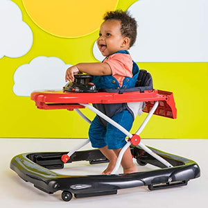 Bright Starts 3 Ways to Play Walker - Ford Mustang, Ages 6 Months +, Red