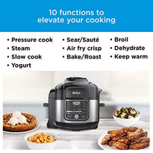 Load image into Gallery viewer, Ninja OS301 Foodi 10-in-1 Pressure Cooker and Air Fryer with Nesting Broil Rack, 6.5 Quart, Stainless Steel
