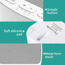 Load image into Gallery viewer, Magicteam Sleep Sound White Noise Machine with 40 Natural Soothing Sounds and Memory Function 32 Levels of Volume Powered by AC or USB and Sleep Timer Sound Therapy for Baby Kids Adults (White)
