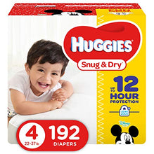 Load image into Gallery viewer, HUGGIES Snug &amp; Dry Diapers, Size 4, 192Count (Packaging May Vary)
