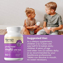 Load image into Gallery viewer, Renzo&#39;s Picky Eater Kids Multivitamin - Vegan Multivitamin for Kids with Iron, Vitamin C, and Zero Sugar, Dissolvable and Easy To Take Kids Vitamins, Cherry Flavored Childrens Vitamins [60 Melty Tabs]
