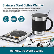 Load image into Gallery viewer, COSORI Coffee Mug Warmer &amp; Mug Set, Beverage Cup Warmer for Desk Home Office Use, Coffee gifts, Electric 24 Watt, Touch Tech &amp; LCD Digital Display, 304 Stainless Steel, 17 oz, Mug lid
