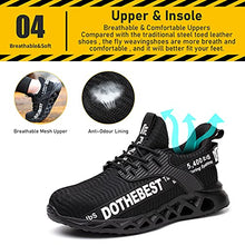 Load image into Gallery viewer, Steel Toe Shoes for Men Lightweight Indestructible Work Sneakers for Women Puncture Proof Comfortable Slip On Safety Shoes for Industrial,Coustruction
