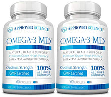 Load image into Gallery viewer, Omega-3MD - Fish Oil EPA &amp; DHA - Improve Cardiovascular, Cognitive, and Joint Health - 6 Bottles Supply
