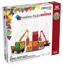 Load image into Gallery viewer, Magna-Tiles Builder Set, The Original Magnetic Building Tiles for Creative Open-Ended Play, Educational Toys for Children Ages 3 Years + (32 Pieces)
