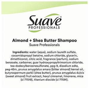 Suave Professionals Moisturizing Shampoo and Conditioner for Dry Hair Almond and Shea Butter Paraben-free and Dye-free 18 oz, 2 Count