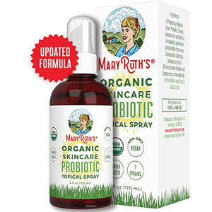 Probiotics for Women Men & Kids | USDA Organic Probiotics for Skin Care Health | Topical Probiotic Spray | Topical Skincare Support Supplement | Vegan | Non-GMO | Gluten Free | 4 Fl Oz