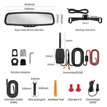 Load image into Gallery viewer, AUTO-VOX T1400 Upgrade Wireless Backup Camera for Car/Trucks,No Wiring, No Interference, OEM Look Rear View Mirror Camera Monitor with IP 68 Waterproof Super Night Vision Back Up Camera
