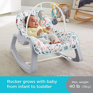 Fisher-Price Infant-to-Toddler Rocker - Pacific Pebble, Portable Baby Seat, Multi