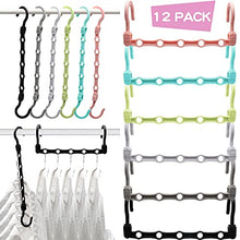 Load image into Gallery viewer, Closet Organizers and Storage,12 Pack Sturdy Closet Organizer Hanger for Heavy Clothes,Upgraded Closet Storage Space Saving Hangers,Magic Closet Organization Clothes Hanger,Dorm Room Essentials
