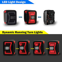 Load image into Gallery viewer, LED Sequential Tail Lights for 2019 2020 2021 2022 Jeep Gladiator JT, WOLFSTORM Tail Lights Assembly Replacement for 19-22 Jeep Gladiator Pickup,1 Pair(Smoked Lens)
