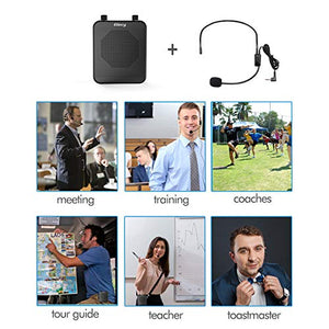 Giecy Voice Amplifier Portable Bluetooth 30W 2800mAh Rechargeable PA System Speaker for Multiple Locations Such as Classroom, Meetings and Outdoors