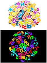 Load image into Gallery viewer, 108 Pieces Glowing Letters Numbers Shoe Charms Glow in The Dark Shoe Charm Different Clog Charm Decorations Fits for Shoe
