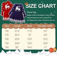 Load image into Gallery viewer, Zanie Kids Toddler Christmas Dress Little Girls’ Sweater Dresses Xmas Long Sleeve Ribbed Knit Party Dress, Red, 7-8 Years

