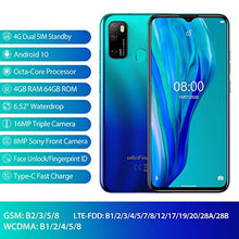 Load image into Gallery viewer, Unlocked Smartphones Ulefone Note 9P, 16MP + 5MP + 2MP, Dual Sim Phones Unlocked, Andorid 10 4GB+64GB ROM, 6.52" FHD, Fingerprint Face Detection, 4500mAh high Capacity Battery, AT&amp;T, T-Mobile - Blue
