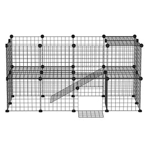 PawHut 36 Panel Pet Playpen Small Animal Cage Metal Wire Indoor Outdoor Portable