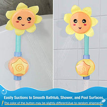 Load image into Gallery viewer, KINDIARY Baby Bath Shower Toy for Toddlers, Battery Operated Sunflower Water Squirt Shower Faucet and Bathtub Water Pump for Infants
