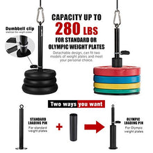 Load image into Gallery viewer, Mikolo Fitness LAT and Lift Pulley System, Dual Cable Machine(70'' and 90'') with Upgraded Loading Pin for Triceps Pull Down, Biceps Curl, Back, Forearm, Shoulder-Home Gym Equipment(Patent)
