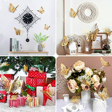 Load image into Gallery viewer, Crosize 72Pcs 3D Gold Butterfly Wall Decor 3 Sizes Butterfly Decorations Butterfly Party Cake Decorations 3D Butterfly Stickers Decals for Girls Kids Baby Bedroom Bathroom Living Room Birthday
